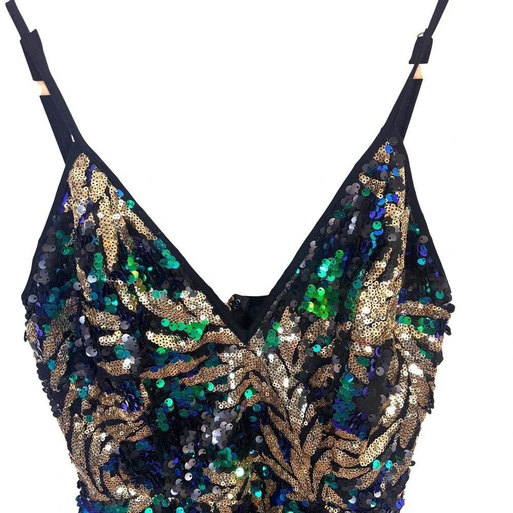 Fashion Nova Womens Dress Sz S Party Sequin Mini‎ Cocktail